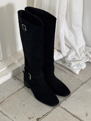 suede long boots