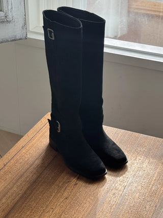 suede long boots