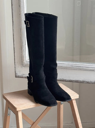 suede long boots