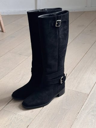suede long boots