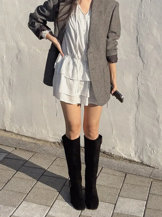 suede long boots