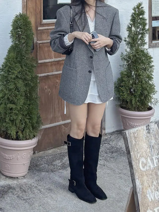 suede long boots