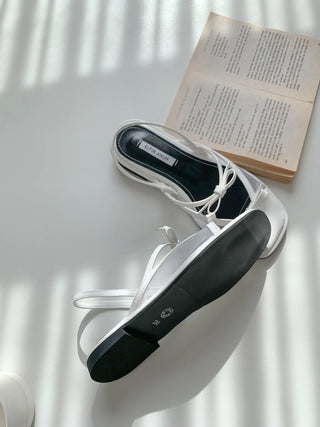 see-through ribbon sandals