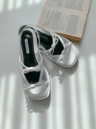 see-through ribbon sandals