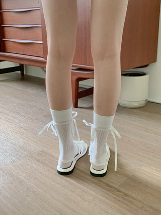 see-through ribbon sandals