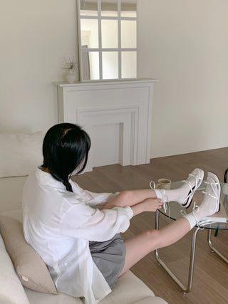 see-through ribbon sandals