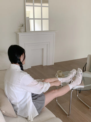see-through ribbon sandals