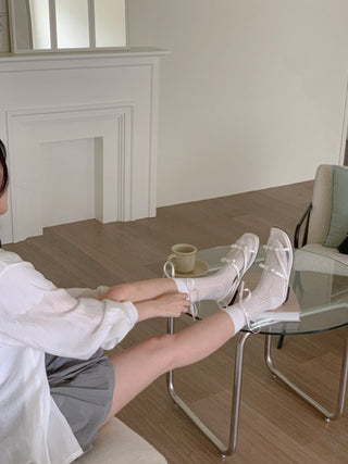 see-through ribbon sandals