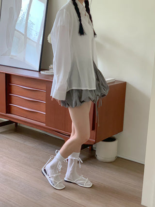 see-through ribbon sandals
