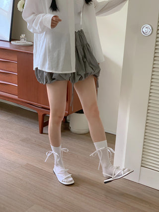 see-through ribbon sandals