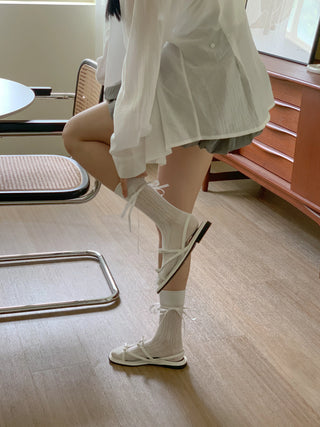 see-through ribbon sandals
