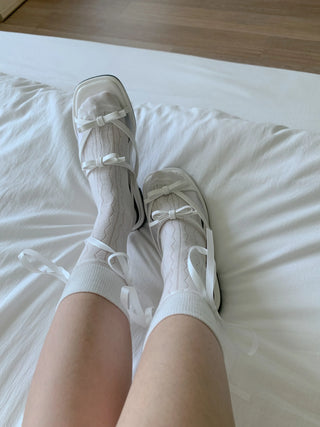 see-through ribbon sandals