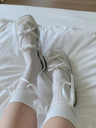 see-through ribbon sandals