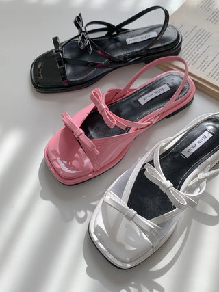 see-through ribbon sandals