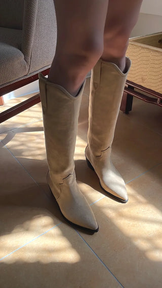 suede western boots