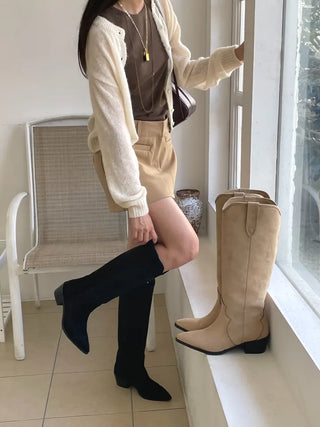 suede western boots