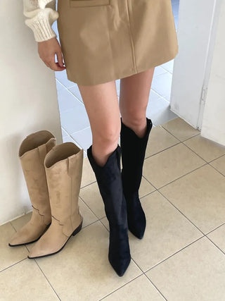 suede western boots