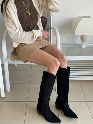 suede western boots