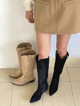 suede western boots