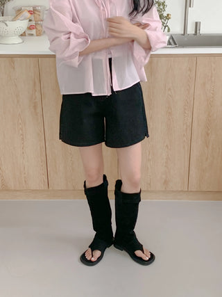 flip-flop buckle boots