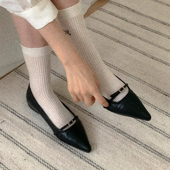 buckle strap flats