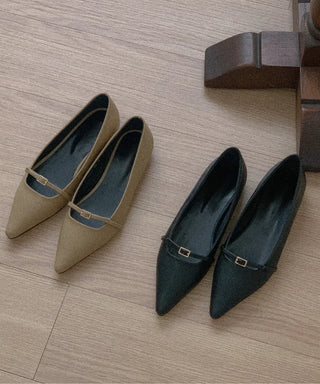 buckle strap flats
