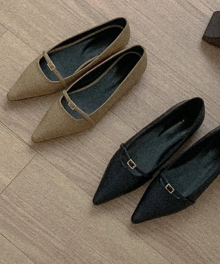 buckle strap flats