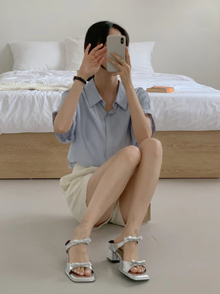 double ribbon sandals