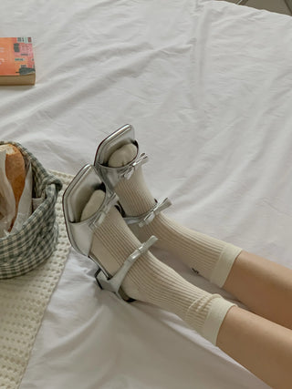 double ribbon sandals