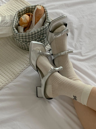 double ribbon sandals