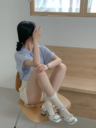 double ribbon sandals