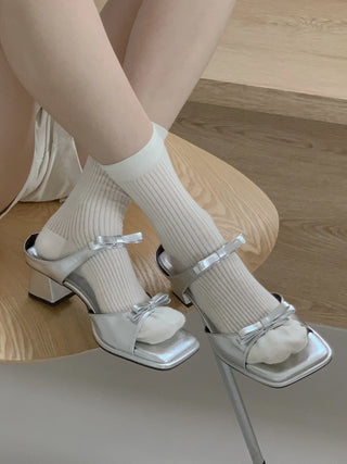 double ribbon sandals