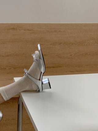 double ribbon sandals