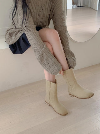 suede middle boots