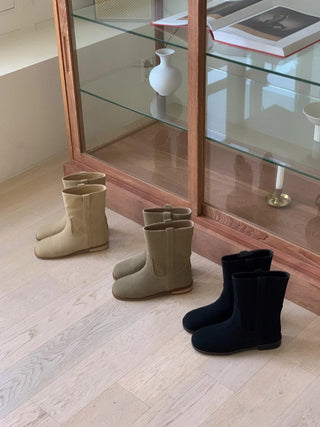 suede middle boots