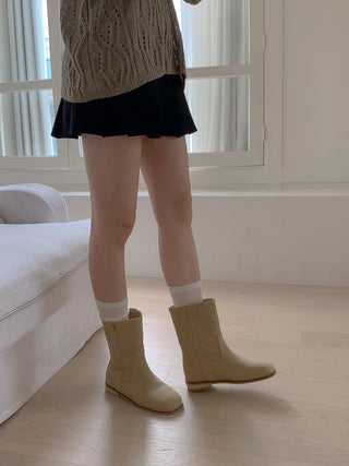 suede middle boots