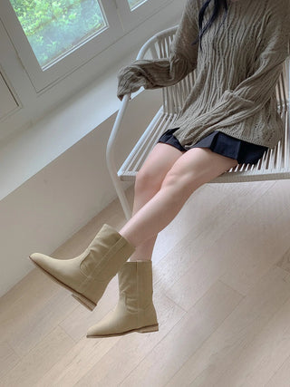 suede middle boots