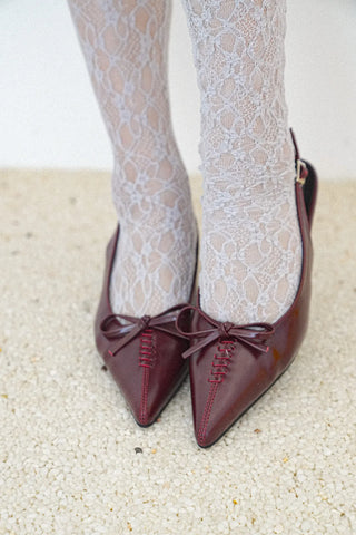 mini ribbon slingback