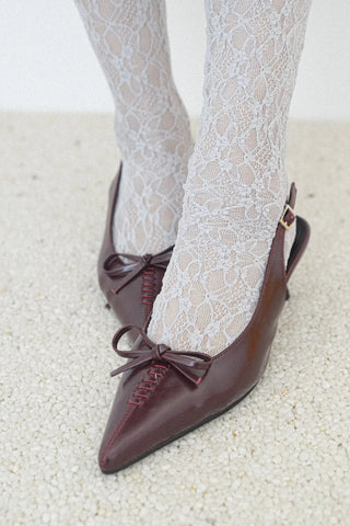 mini ribbon slingback