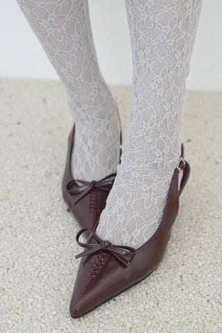 mini ribbon slingback