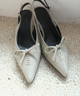 mini ribbon slingback