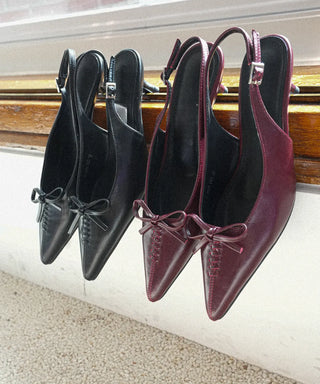 mini ribbon slingback