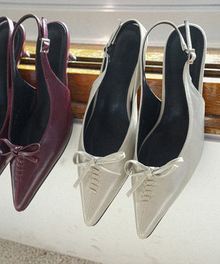mini ribbon slingback