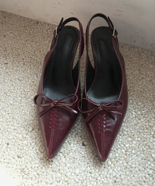 mini ribbon slingback