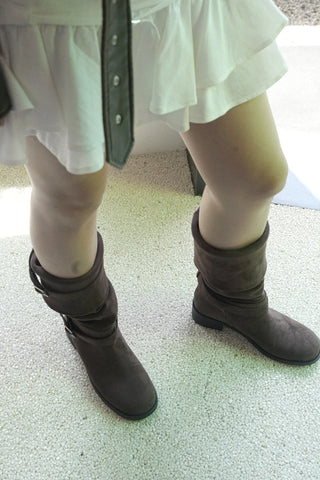 suede long boots