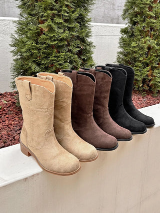 vintage suede boots
