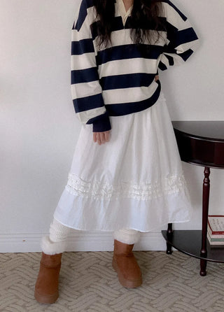 ribbon fur boots