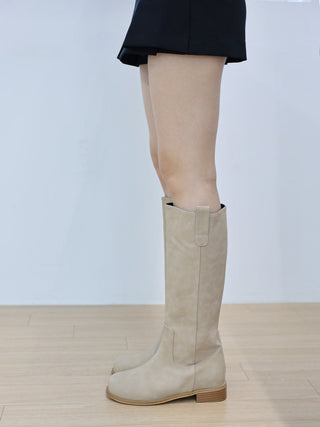suede long boots