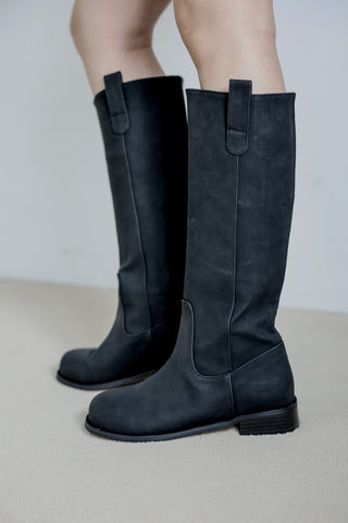 suede long boots