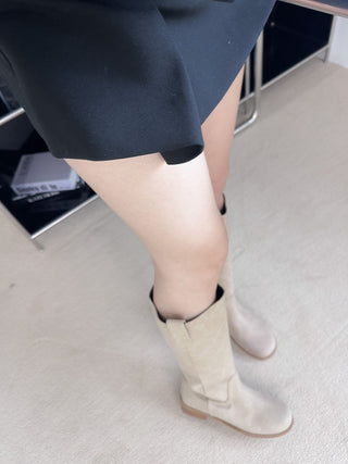 suede long boots